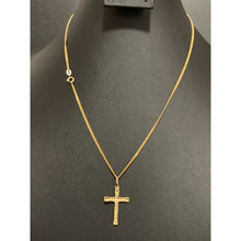 Load image into Gallery viewer, 18K Gold Necklace Chain 18 inches Cross Pendant 2.48 grams - Rafant
