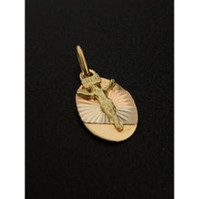 Load image into Gallery viewer, 18K Gold Pendant Oval Jesus Christ White Yellow Rose Gold 1.73 grams with Defects - Rafant
