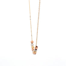 Load image into Gallery viewer, 18K Gold Necklace Chain Pendant Tricolor Beads Charms 1.31grams - Rafant
