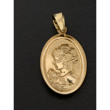 Load image into Gallery viewer, 18K Gold Pendant Oval Woman Lady 0.92 grans - Rafant
