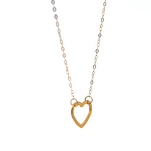 Load image into Gallery viewer, 18K Gold Necklace Chain 18 inches Pendant Heart 0.58 grams - Rafant
