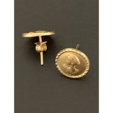 Load image into Gallery viewer, 18K Gold Earrings Stud Woman Lady Round Circle - Rafant
