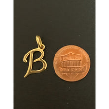Load image into Gallery viewer, 18K Gold Pendant Charm Letter B - Rafant

