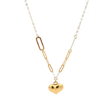 Load image into Gallery viewer, 18K Gold Necklace Chain 17.5 inches  Pendant Heart Charm 0.86 grams - Rafant
