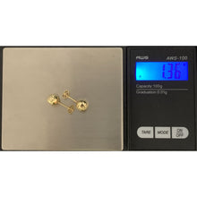 Load image into Gallery viewer, 18K Gold Earrings Stud Balls 1.36 grams - Rafant
