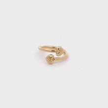 Load and play video in Gallery viewer, 18K Yellow Gold Ring Heart 0.84 grams Size 5.5
