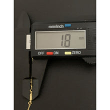 Load image into Gallery viewer, 18K Gold Bracelet Heart Bar Charms 7.25 inches 1.92 grams - Rafant
