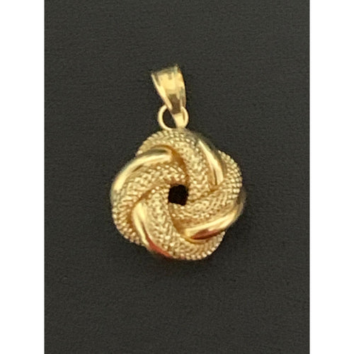 18K Gold Earrings Pendant Knot 0.93 grams - Rafant