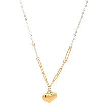 Load image into Gallery viewer, 18K Gold Necklace Chain 17.5 inches  Pendant Heart Charm 0.86 grams - Rafant
