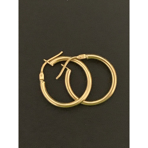 18K Gold Earrings Hoops Loops 1.37 grams - Rafant