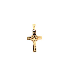 Load image into Gallery viewer, 18K Yellow Gold Pendant Cross Jesus Christ Religious 1.53 grams - Rafant
