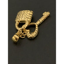 Load image into Gallery viewer, 18K Yellow Gold Pendant Heart Key - Rafant
