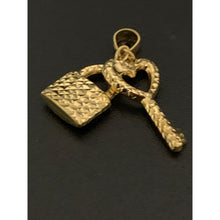 Load image into Gallery viewer, 18K Yellow Gold Pendant Heart Key - Rafant
