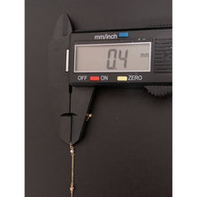 Load image into Gallery viewer, 18K Gold Earrings Threader Beaded White Yellow Gold 1.05 grams - Rafant
