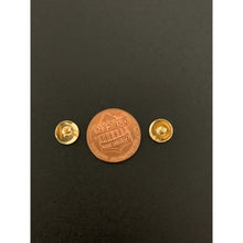 Load image into Gallery viewer, 18K Gold Earrings Stud Round Circle 0.77 grams - Rafant
