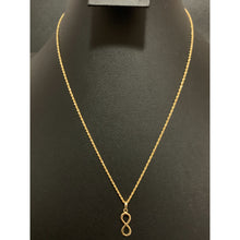 Load image into Gallery viewer, 18K Gold Necklace Twisted Chain 17.5 inches with Infinity Pendant 1.48 grams - Rafant
