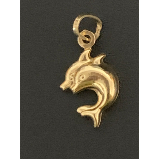 18K Gold Pendant Dolphin 1.28 grams - Rafant