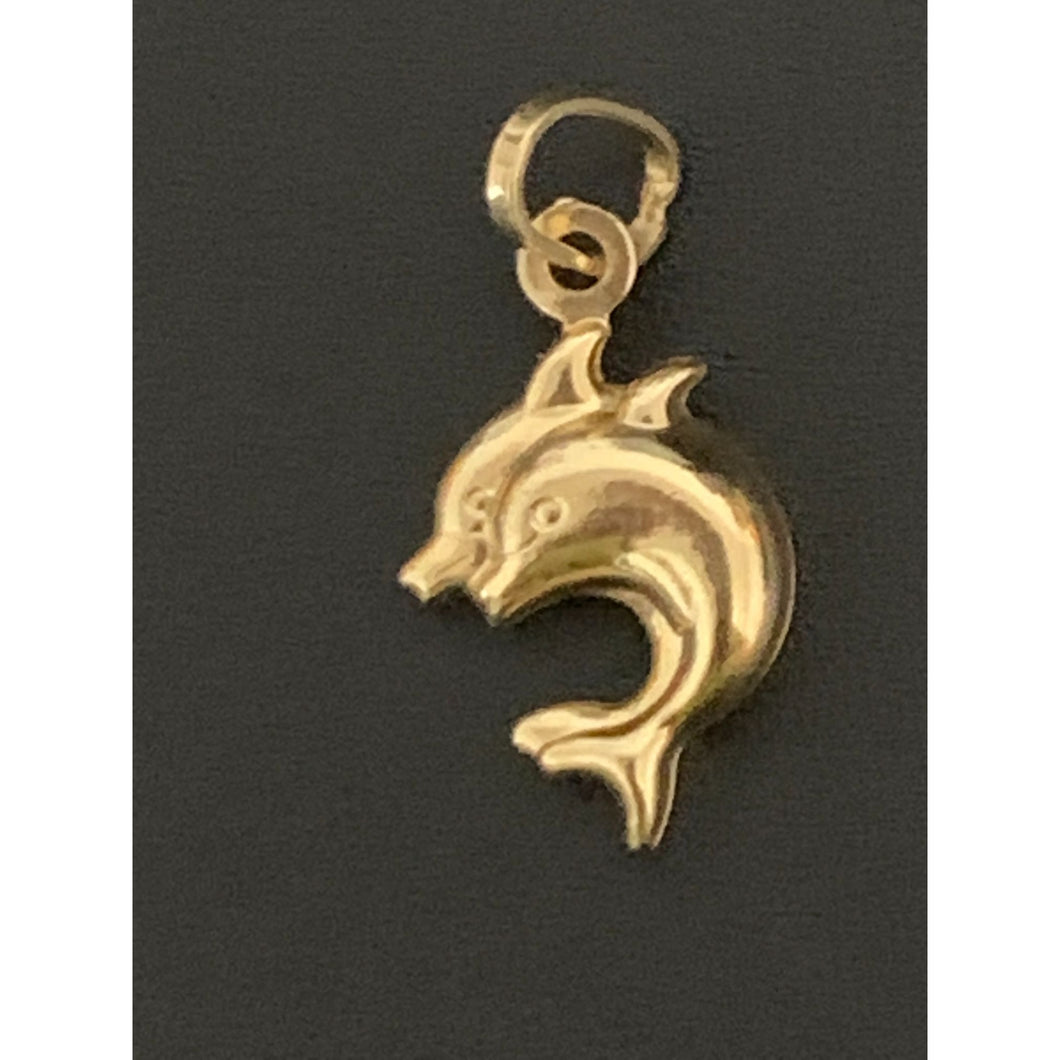 18K Gold Pendant Dolphin 1.28 grams - Rafant