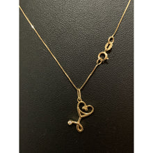 Load image into Gallery viewer, 18K Gold Necklace Chain 15.5 inches Stethoscope Pendant 1.68 grams - Rafant
