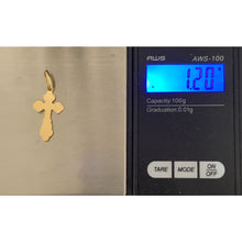 Load image into Gallery viewer, 18K Saudi Gold Two Tone Cross Pendant - Rafant
