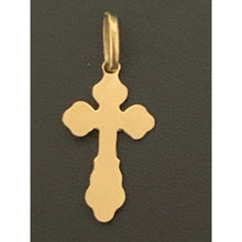 Load image into Gallery viewer, 18K Saudi Gold Two Tone Cross Pendant - Rafant
