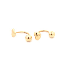 Load image into Gallery viewer, 18K Gold Earrings Ball Heart Small - Rafant
