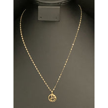 Load image into Gallery viewer, 18K Gold Necklace Chain 17.75&quot; with Round Circle Heart Love Pendant 1.90 grams - Rafant
