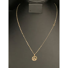 Load image into Gallery viewer, 18K Gold Necklace Chain 17.75&quot; with Round Circle Heart Love Pendant 1.90 grams - Rafant
