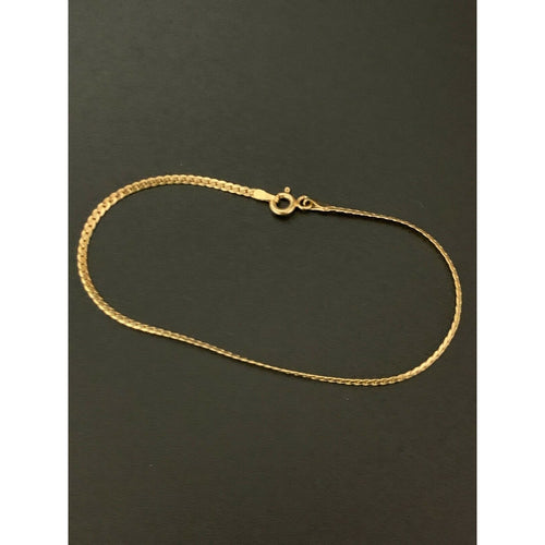 18K Saudi Gold Bracelet Chain Size 7 inches 1.15 grams - Rafant