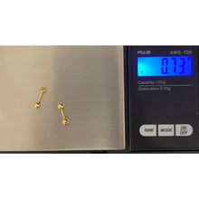 Load image into Gallery viewer, 18K Gold Earrings Balls Stud Very Tiny 0.73 grams - Rafant
