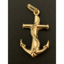 Load image into Gallery viewer, 18K Gold Pendant Anchor Cross Jesus Christ 1.73 grams - Rafant
