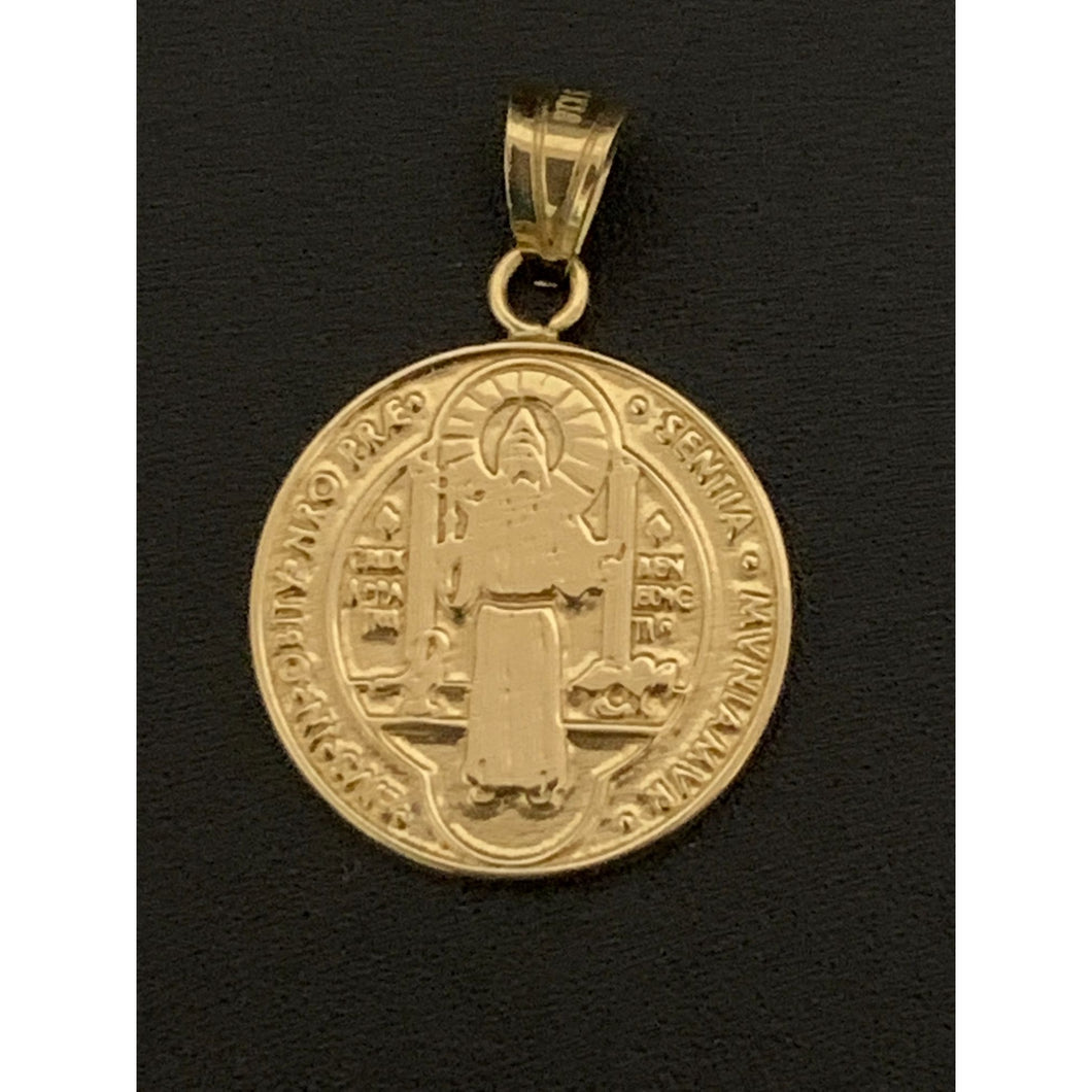 18K Gold Pendant Saint Benedict Religious 1.41 grams - Rafant