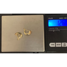 Load image into Gallery viewer, 18K Gold Earrings French Clips Tricolor 1.26 grams - Rafant
