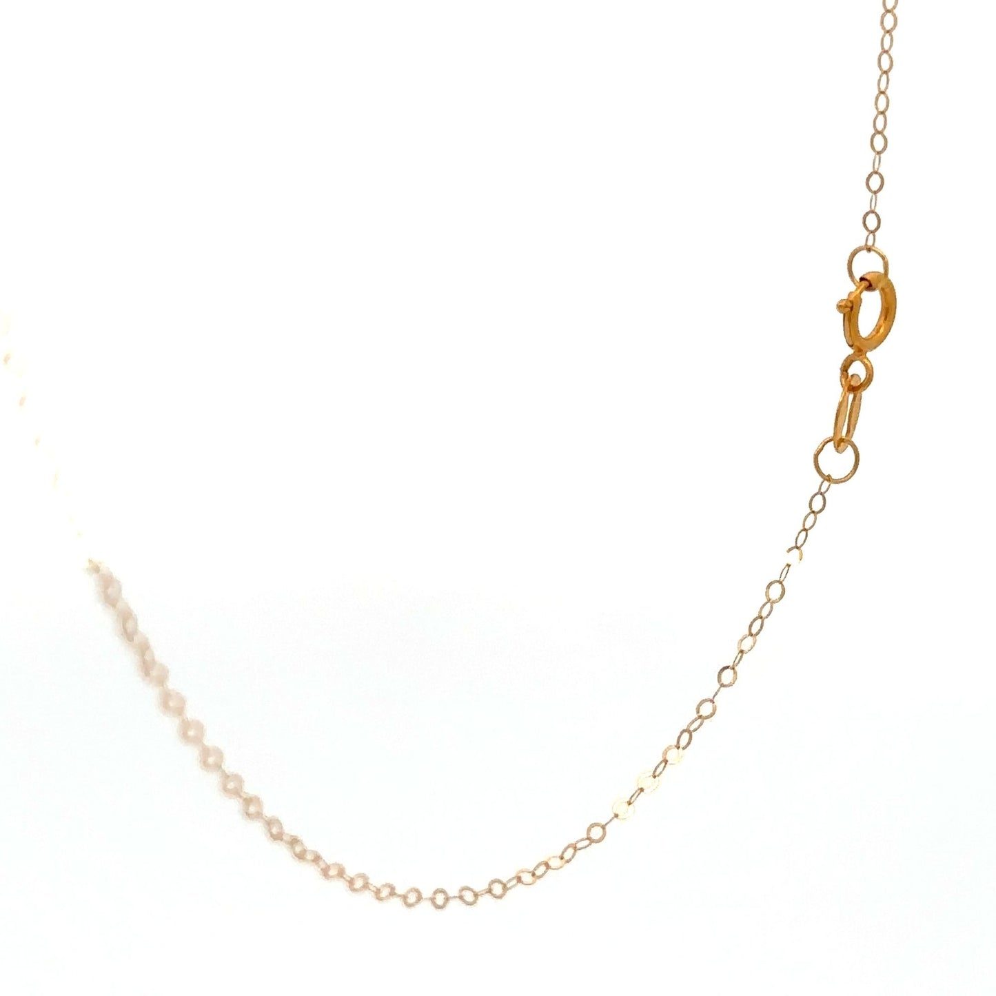 18K Gold Necklace Chain Cable Link Star Pendant 1.37 grams - Rafant