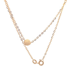 Load image into Gallery viewer, 18K Gold Necklace Chain Cable 17.50 inches Tiny Ball Pendant - Rafant
