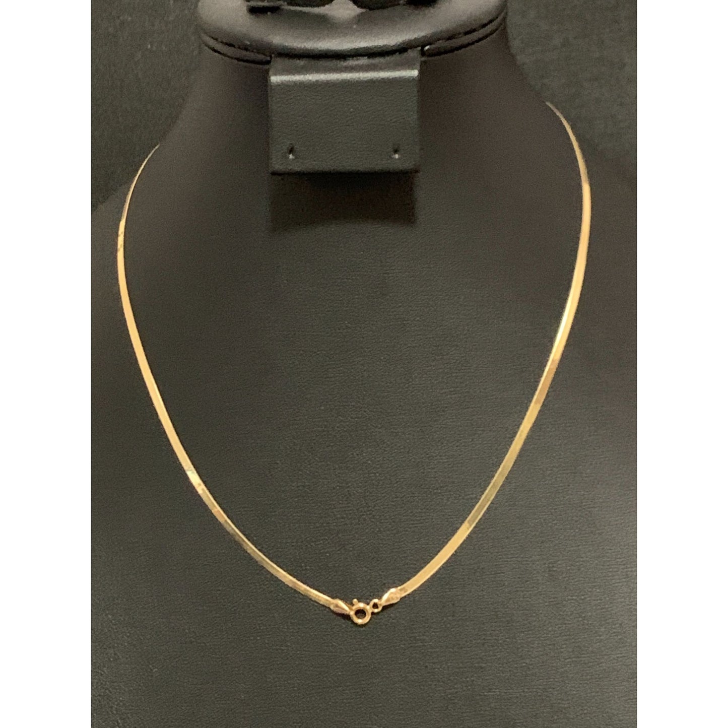18K Gold Necklace Flat Chain 17.50 inches 4.57 grams - Rafant