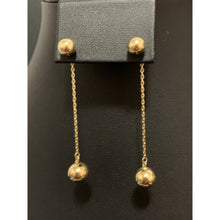Load image into Gallery viewer, 18K Gold Earrings Dangling Polished Balls 2.18grams - Rafant
