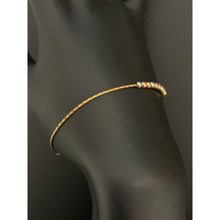 Load image into Gallery viewer, 18K Gold Bracelets Beaded Tricolor Yellow White Rose Size 7 inches 1.29 grams - Rafant
