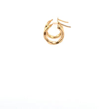 Load image into Gallery viewer, 18K Yellow Gold Earrings Hoops Very Tiny 0.95 grams - Rafant
