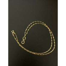 Load image into Gallery viewer, 18K Saudi Gold Necklace Chain 17.50&quot; with Infinity Pendant - Rafant
