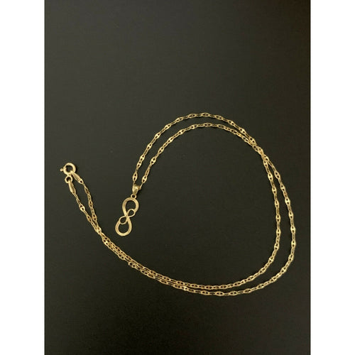 18K Saudi Gold Necklace Chain 17.50
