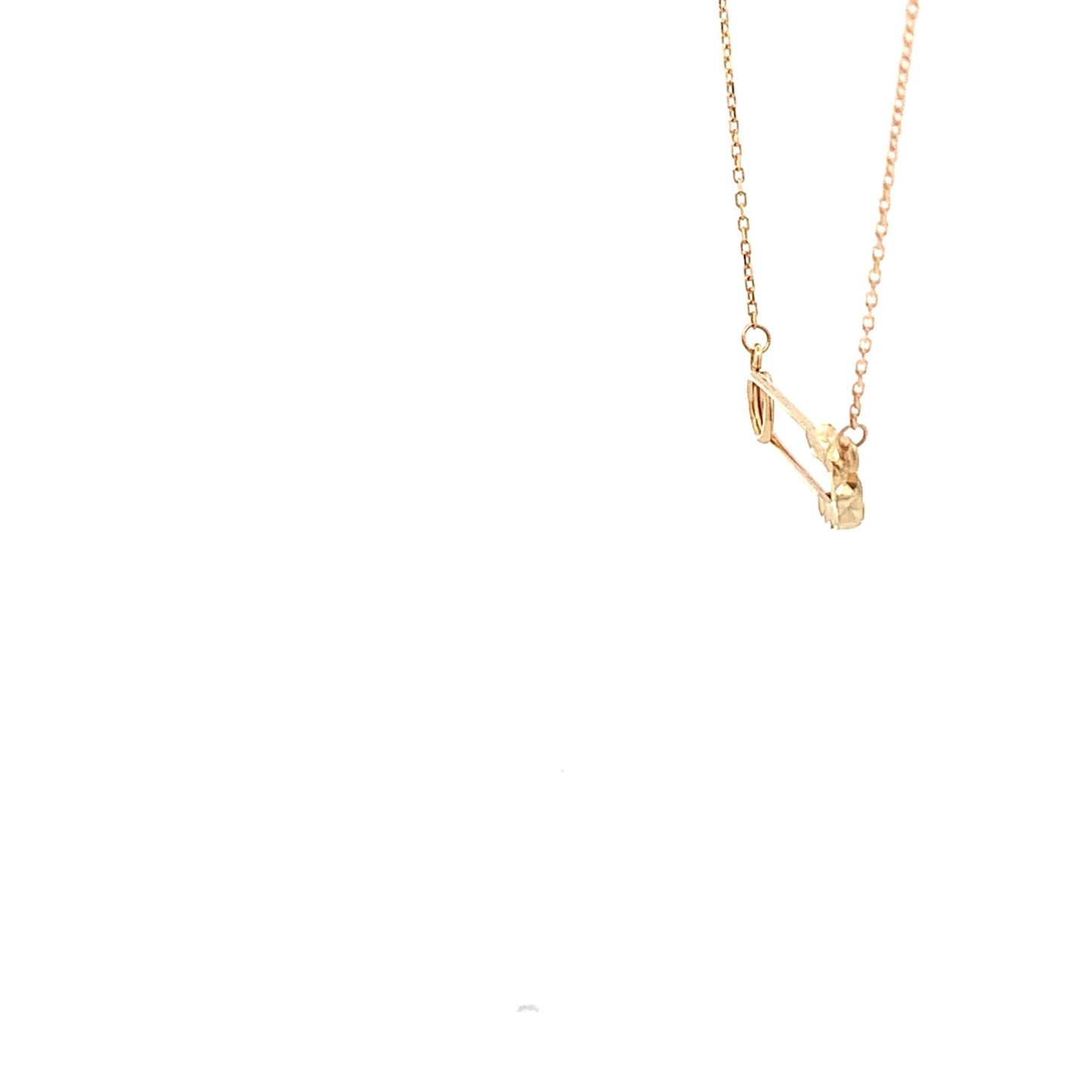 18K Yellow Gold Necklace Chain Pendant Pin 16.5 inches with one inch extension 2.31 grams - Rafant