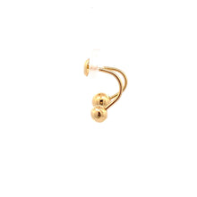 Load image into Gallery viewer, 18K Yellow Gold Earrings Hoops Hearts Dangle 1.36 grams Mismatch Different Sizes - Rafant
