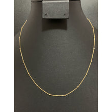 Load image into Gallery viewer, 18K Gold Necklace Chain Charm Beads 17.50 inches 1.18 grams - Rafant

