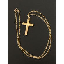 Load image into Gallery viewer, 18K Gold Necklace Chain 17.50&quot; with Cross Pendant 2.06 grams - Rafant
