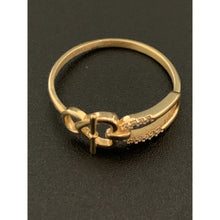 Load image into Gallery viewer, 18K Gold Ring Size 6.75 Heart with Russian Stones - Rafant
