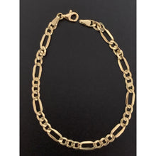 Load image into Gallery viewer, 18K Gold Chain Figaro Bracelet Size 7.5 Inches - Rafant
