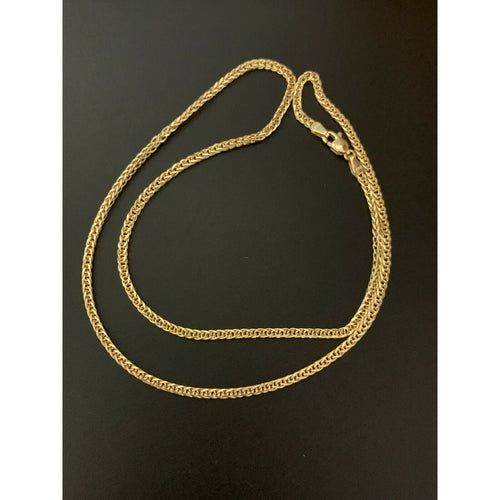 18K Saudi Gold Chain Link Necklace 19.50