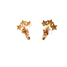 Load image into Gallery viewer, 18K Gold Earrings Stud Post Stars - Rafant
