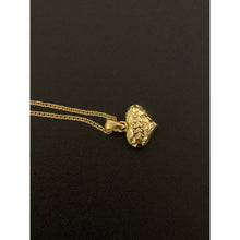 Load image into Gallery viewer, 18K Gold Necklace Chain 18 inches with Puffed Heart Pendant 1.20grams - Rafant
